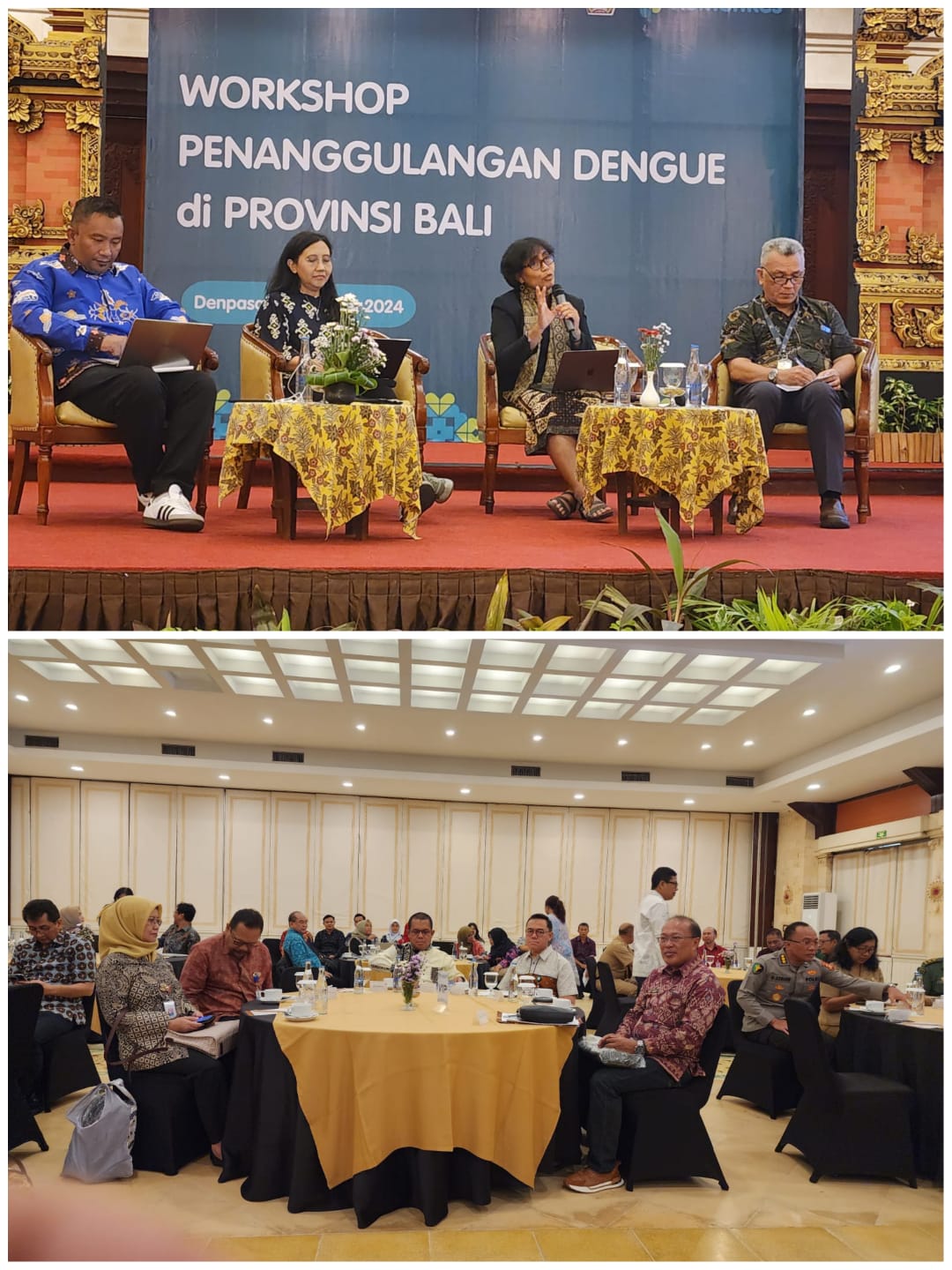 El jefe del Departamento de Salud de Bulaeng participó en un taller sobre gestión del dengue celebrado en la provincia de Bali